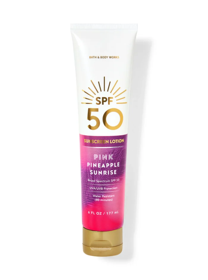 Bath & Body Works - Body Lotion - Pink Pineapple Sunrise with 50SPF