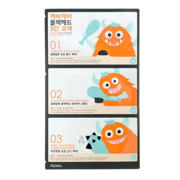 A'PIEU - Goblin Blackhead 3-Step Nose Pack
